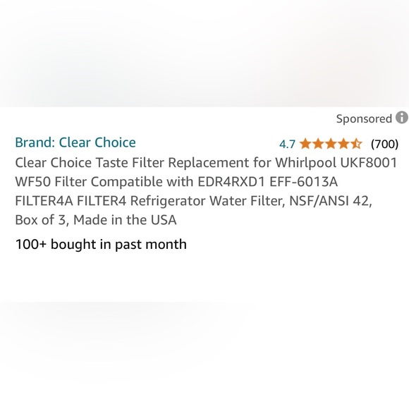 Clear Choice water filter replacement for whirlpool refrigerator - Picture 9 of 9